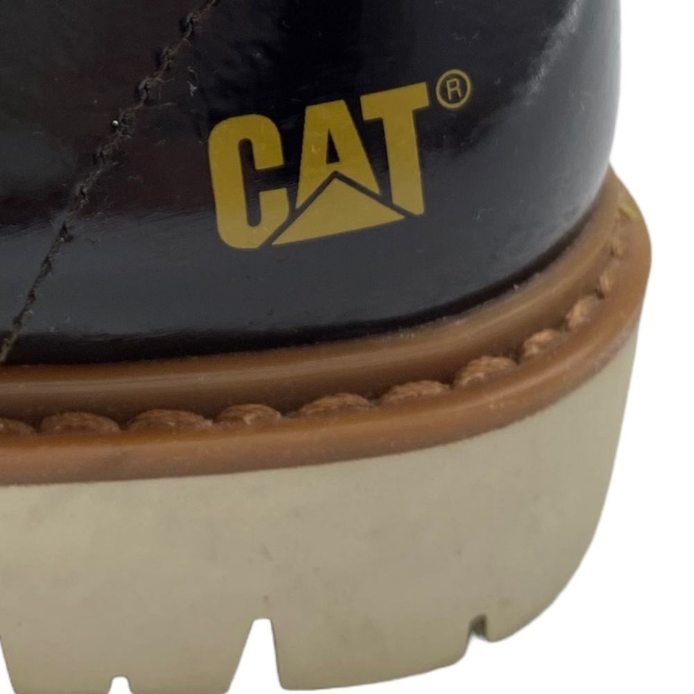CAT Brand Womens Boots Sz 7 Brown Leather Lace Up Lined Fall Winter Casual - Picture 6 of 12